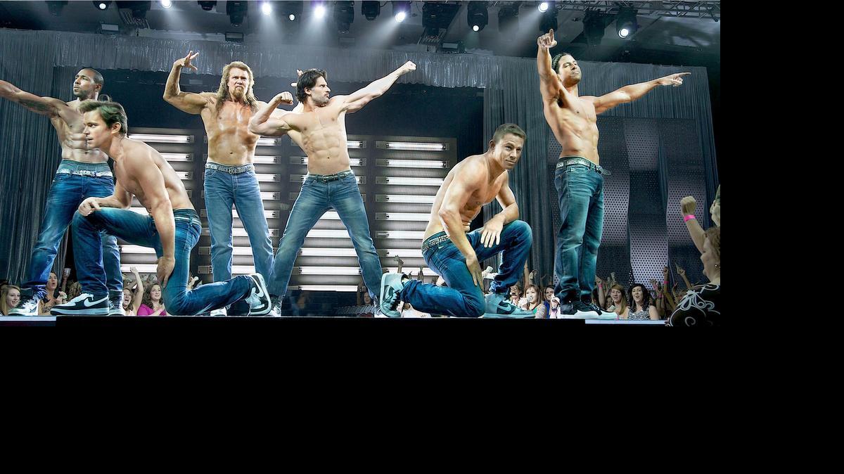 
Stephen Twitch Boss, Matt Bomer, Kevin Nash, Joe Manganiello, Channing Tatum and Adam Rodriguez in ”Magic Mike XXL.”
