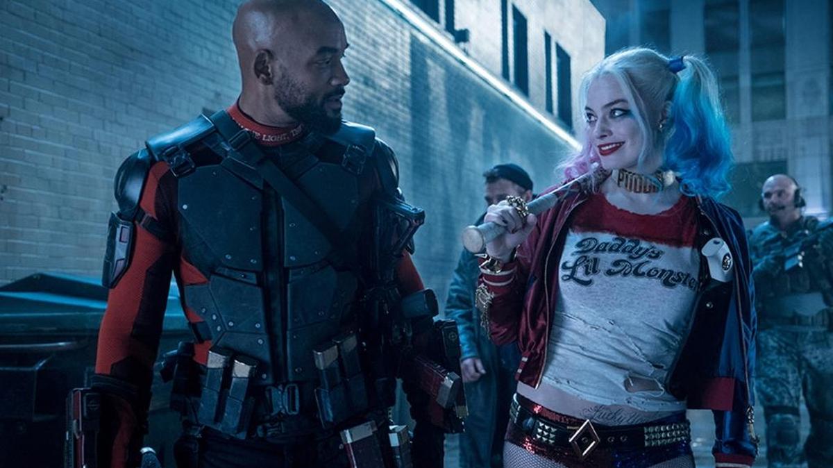 Will Smith (Deadshot) and Margot Robbie (Harley Quinn) in “Suicide Squad.”