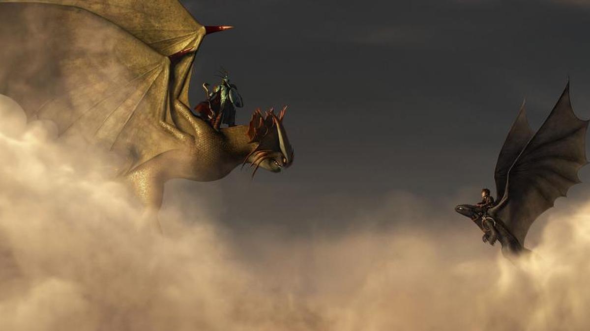 
A scene from “Hot To Train Your Dragon 2.” 
