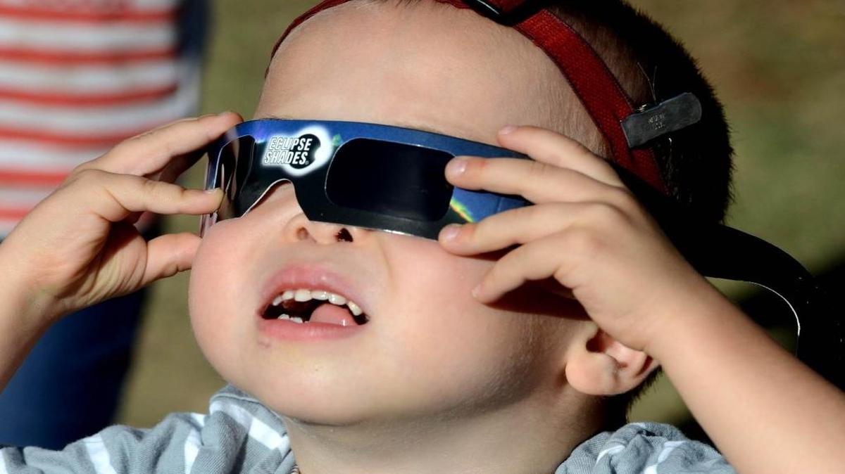 Kids can safely view today’s solar eclipse at The Discovery Center.