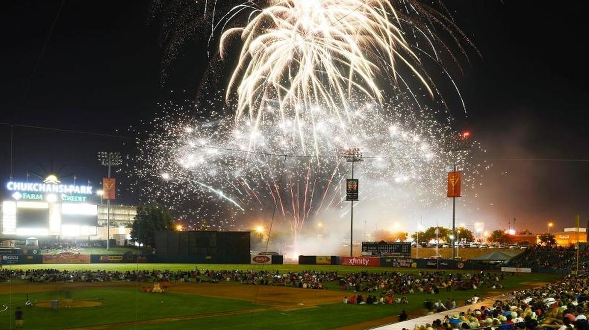 Fireworks and baseball go together, and both of the Valley’s minor-league franchises will host shows tonight.