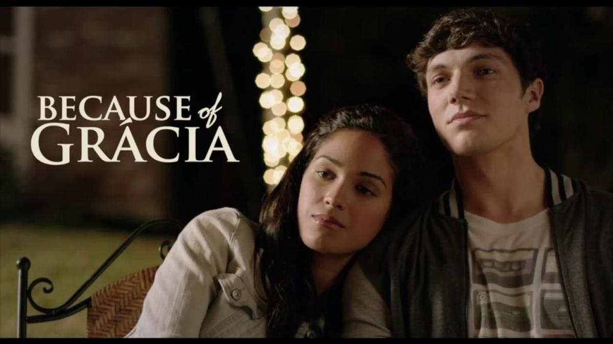 Moriah Peters, left, and Chris Massoglia star in “Because of Grácia.”