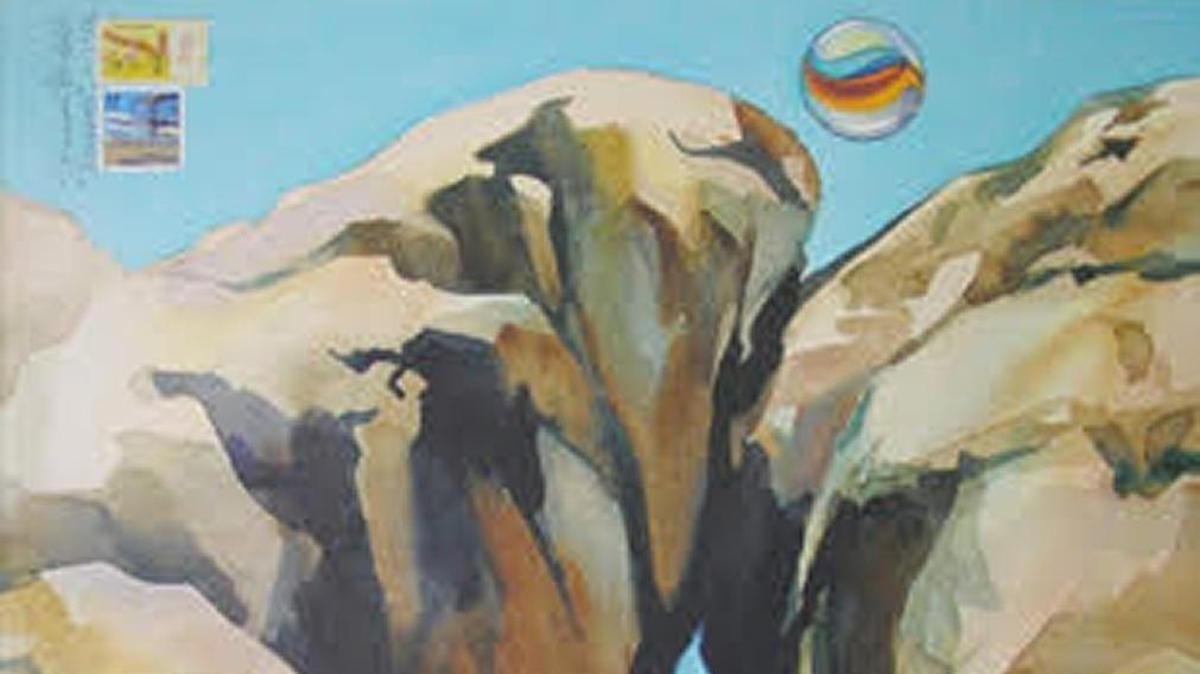 “Journey,” watercolor with mixed media by Shannon Bickford, one of the pieces highlighted this month at Gallery 25.