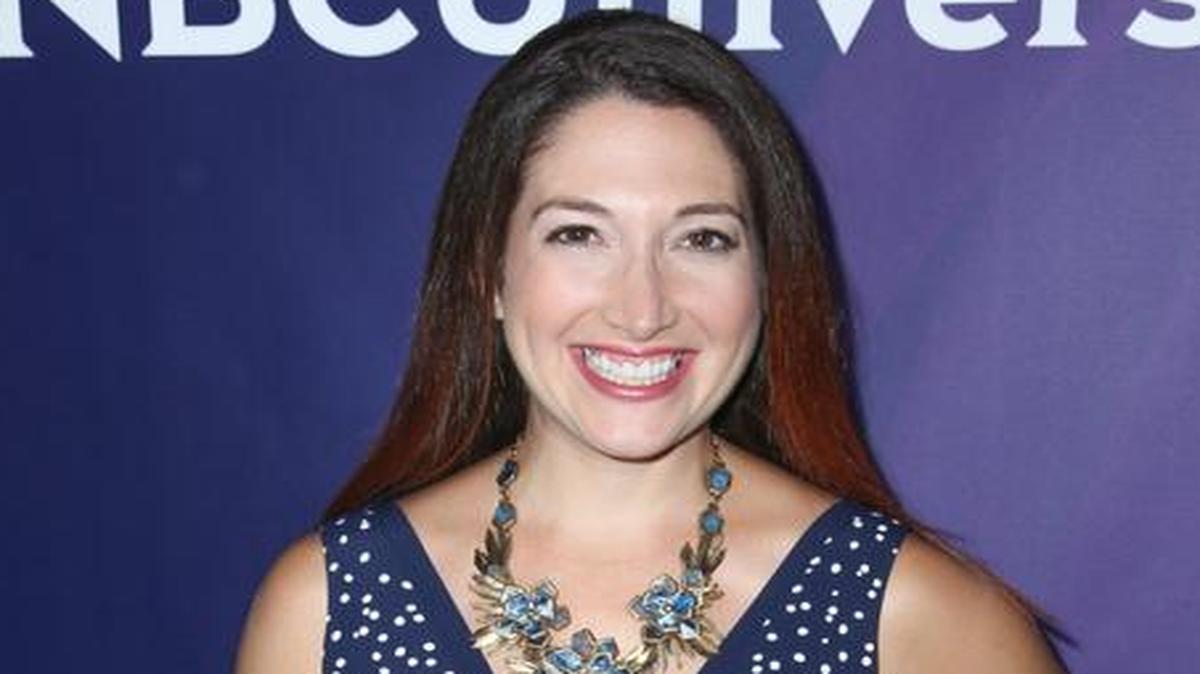 Randi Zuckerberg, creator of "Dot," arrives at the NBCUniversal Television Critics Association summer press tour.