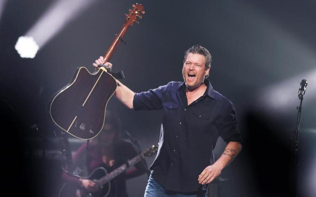 Blake Shelton performs in concert at Save Mart Center Friday night, March 3, 2017 in Fresno, Calif.