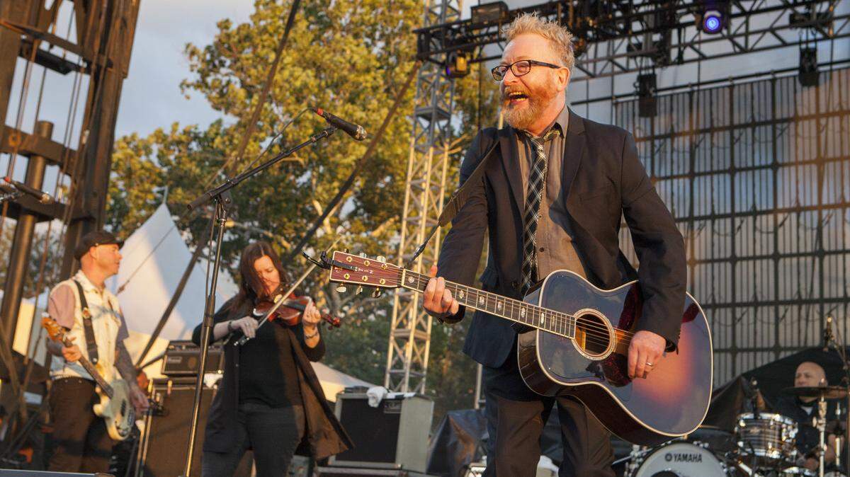 Nathen Maxwell, Bridget Regan and Dave King of Flogging Molly seen at Riot Fest & Carnival in Douglas Park on Friday, Sept. 11, 2015 in Chicago. (Photo by Barry Brecheisen/Invision/AP)