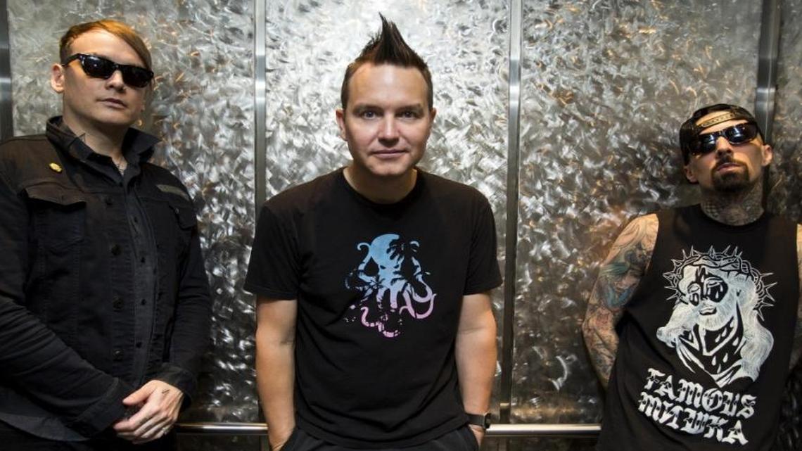 Blink-182 is Matt Skiba, Mark Hoppus and Travis Barker. The pop-punk band will play Fresno’s Save Mart Center with A Day to Remember and All American Rejects.