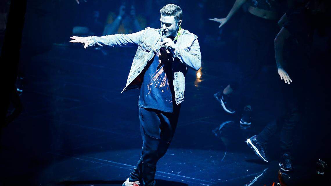 Justin Timberlake performs at Rupp Arena in Lexington, VA, in this file photo. The pop star has rescheduled his Fresno show to March 13.