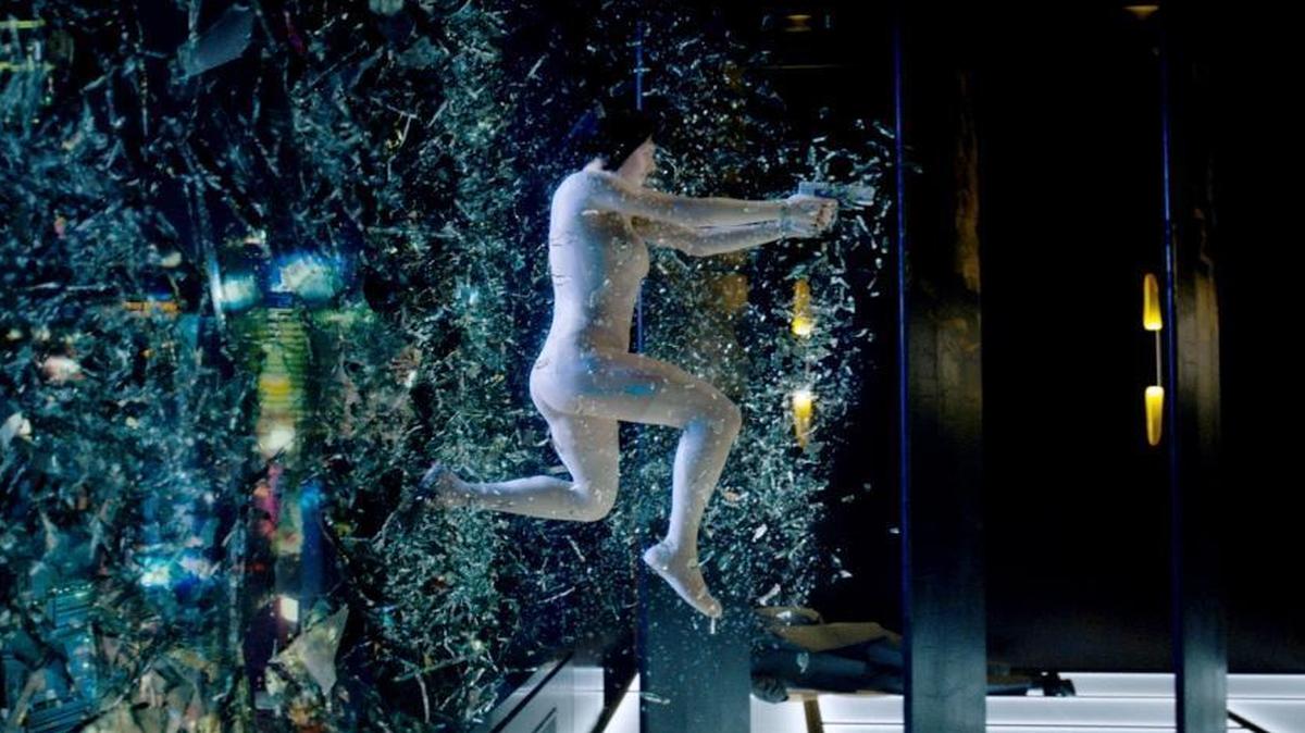 Scarlett Johansson plays The Major in “Ghost in the Shell.”