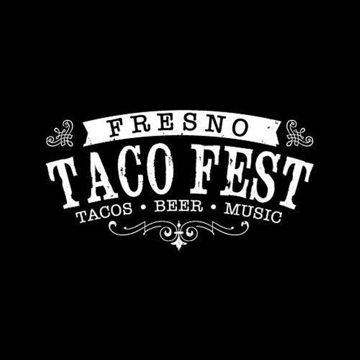 Logo for Fresno Taco Fest, which happens Oct. 21 at Woodward Park. The music/food festival features a headlining set from Mix Master Mike of the Beastie Boys.