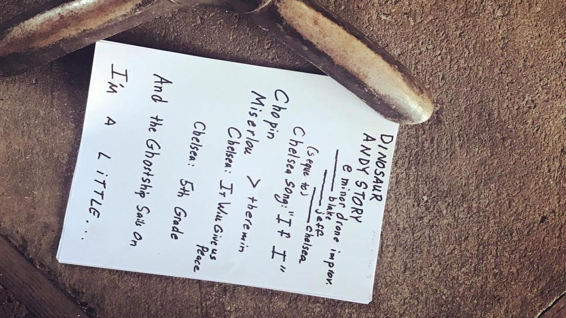 The set list from “Chelsea > Blake,” playing at the 2017 Rogue Festival.