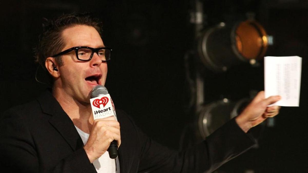 Bobby Bones appears on stage on New York.