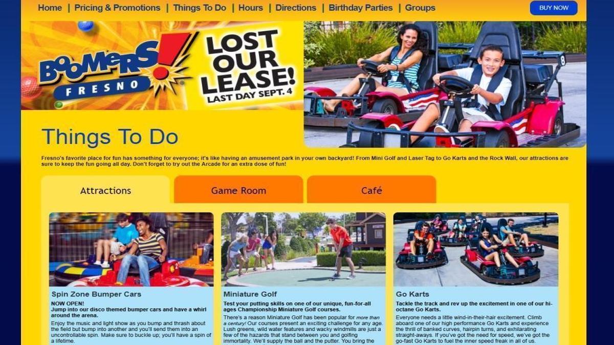 After 20 years, Boomers! Fresno is closing. The amusement pakr announced its closures via social media and its website. The last day in Sept. 4, 2017.