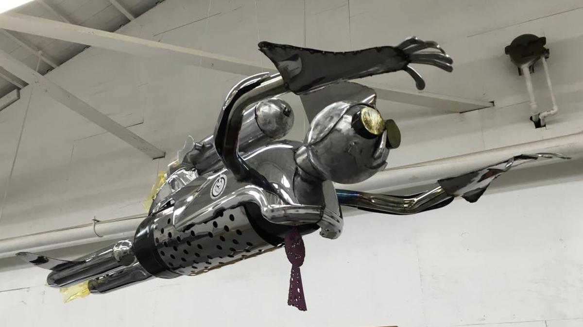 Todd Runberg’s “Rocket Man” art is part of ‘The Green Show’ at Chris Sorensen Studio and Galleries.