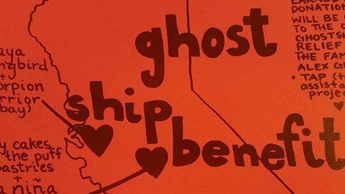 Flier for the Ghost Ship Benefit concert, happening Friday, Jan. 6 at Tioga Sequoia.