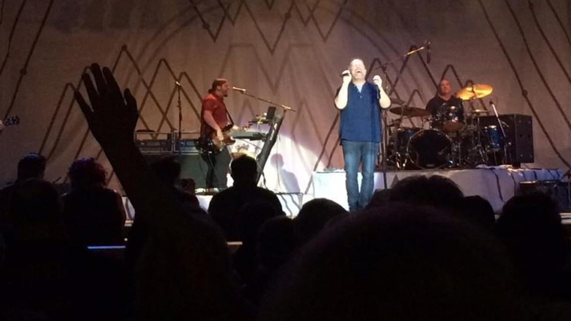 The audience feels the spirit of MercyMe during the contemporary Christian music band’s performance at the Big Fresno Fair.