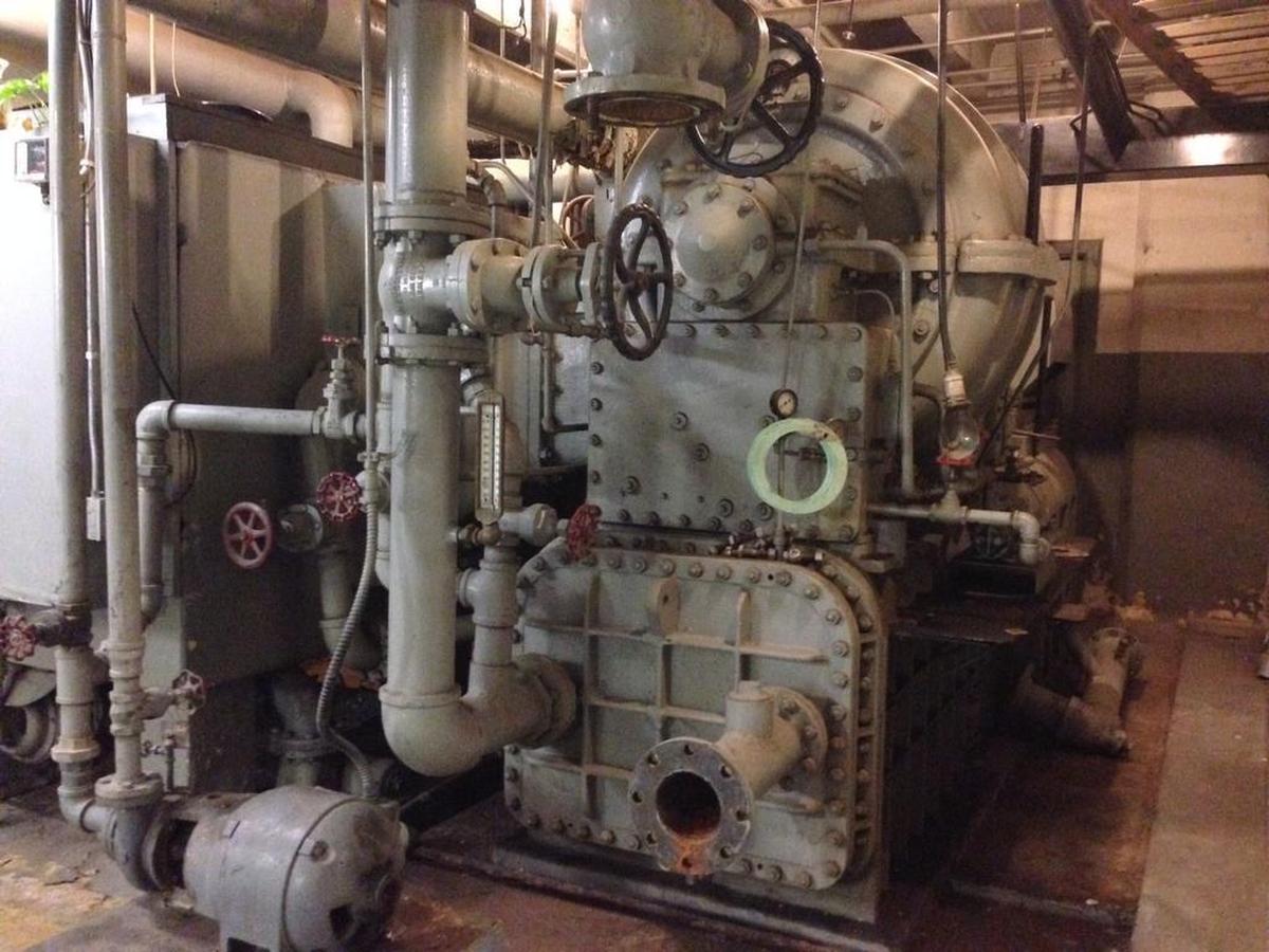The original 1926 Carrier Corp. air conditioning system is seen in the T.W. Patterson Building.