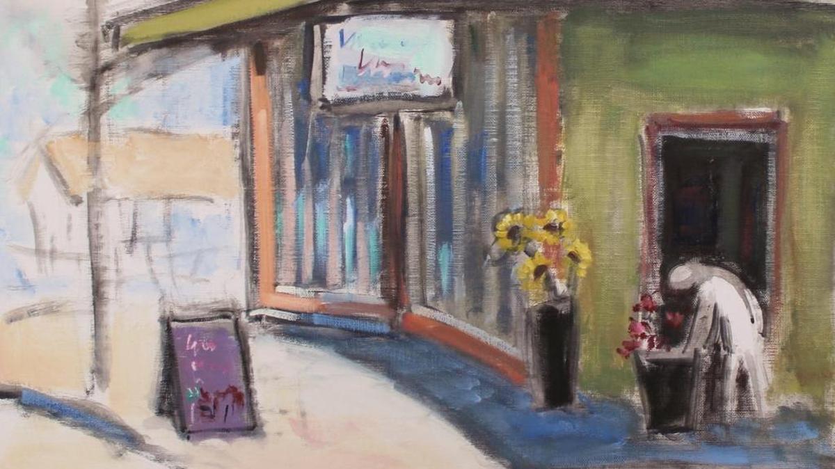 Ivana Minafra’s “The Flower Shop” is at 1821 Gallery & Studios.