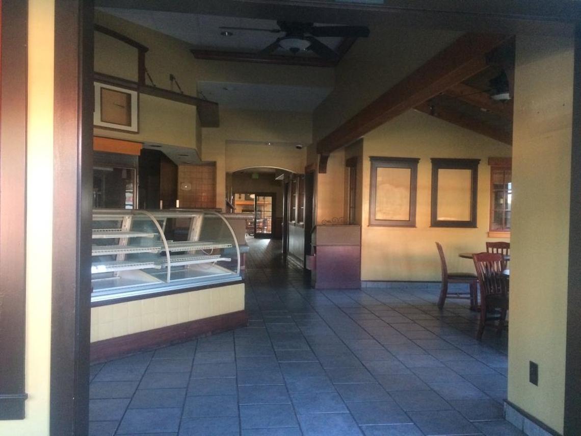 The pie case at the Marie Callender’s at West Shaw Avenue and Marty Avenue is empty, though tables, chairs and equipment remain.