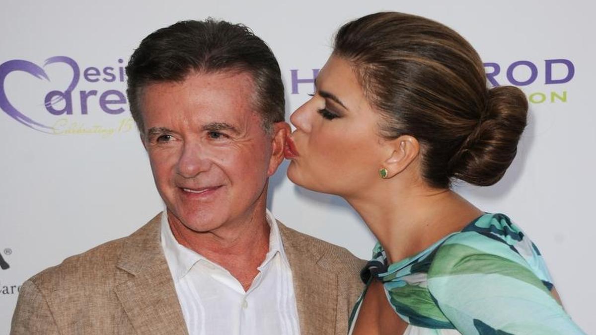 Alan Thicke and his wife, Tanya Callau, arrive at the 15th Annual DesignCare in Malibu.