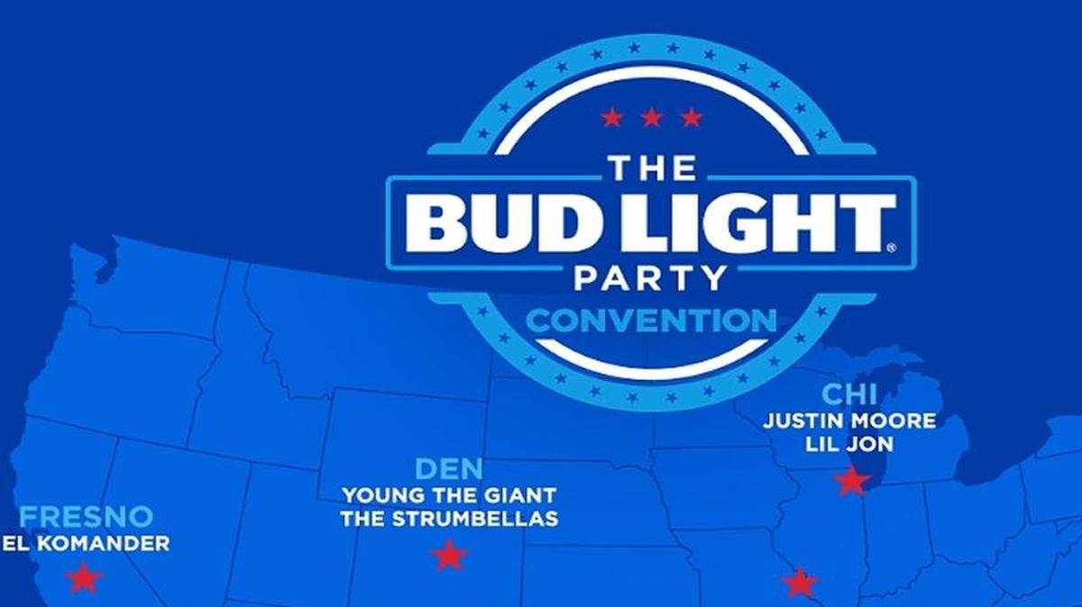 Bud Light Party will hold conventions in 13 cities across the, including a stop Sunday, August 7 in Fresno.
