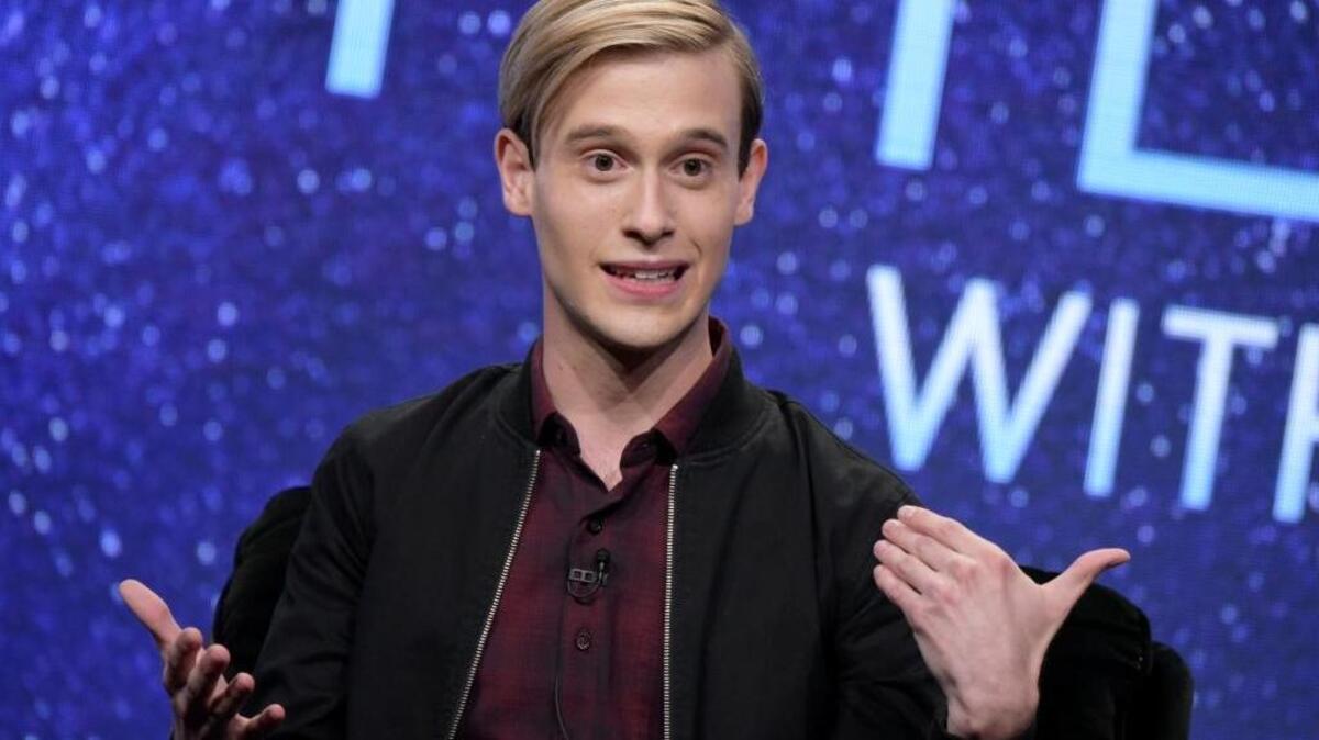 Tyler Henry participates in the E! network's "Hollywood Medium with Tyler Henry" panel during the NBCUniversal Television Critics Association summer press tour.