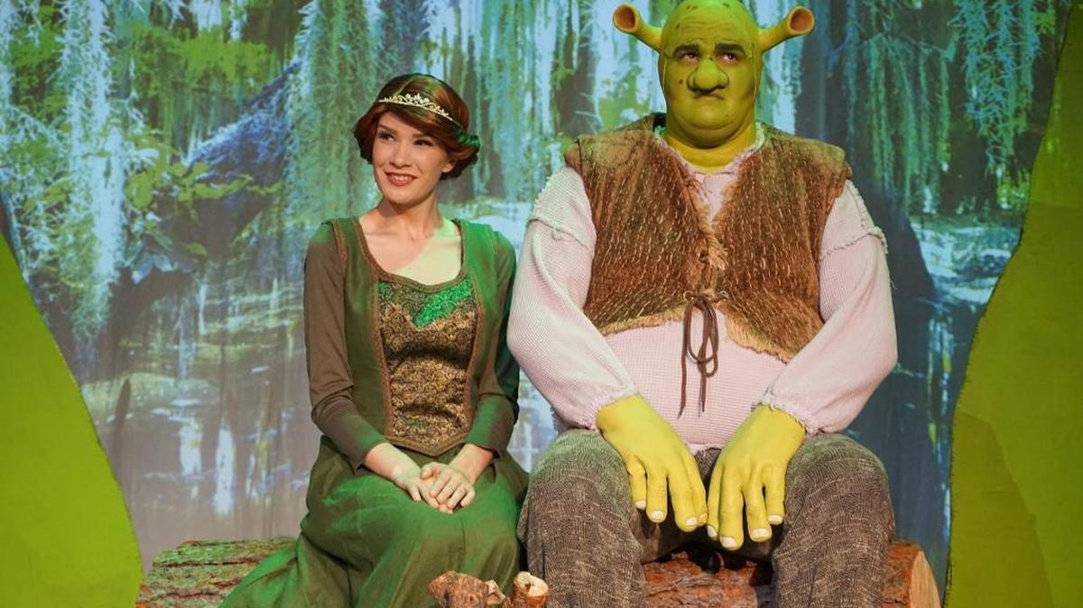 Taylor Delgado is Fiona and Daniel Sutherland is Shrek in the Selma Arts Center’s production of ‘Shrek the Musical.’