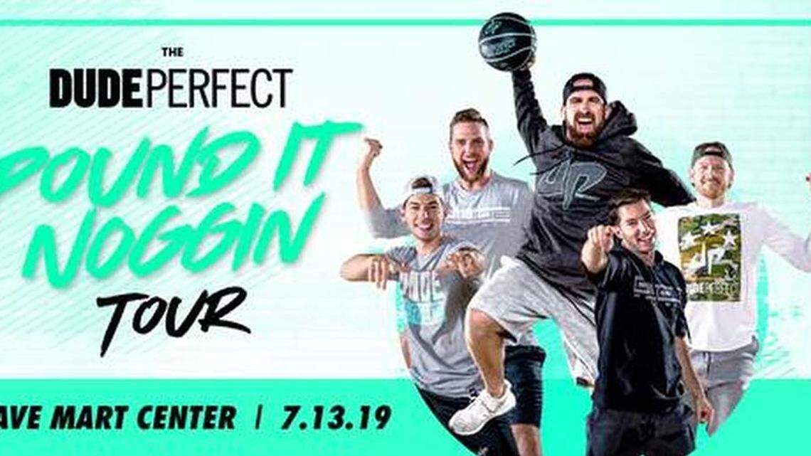 The Dude Perfect Pound it Noggin tour comes to Fresno’s Save Mart Center, July 13, 2019. Tickets on sale 10 a.m. April 12.