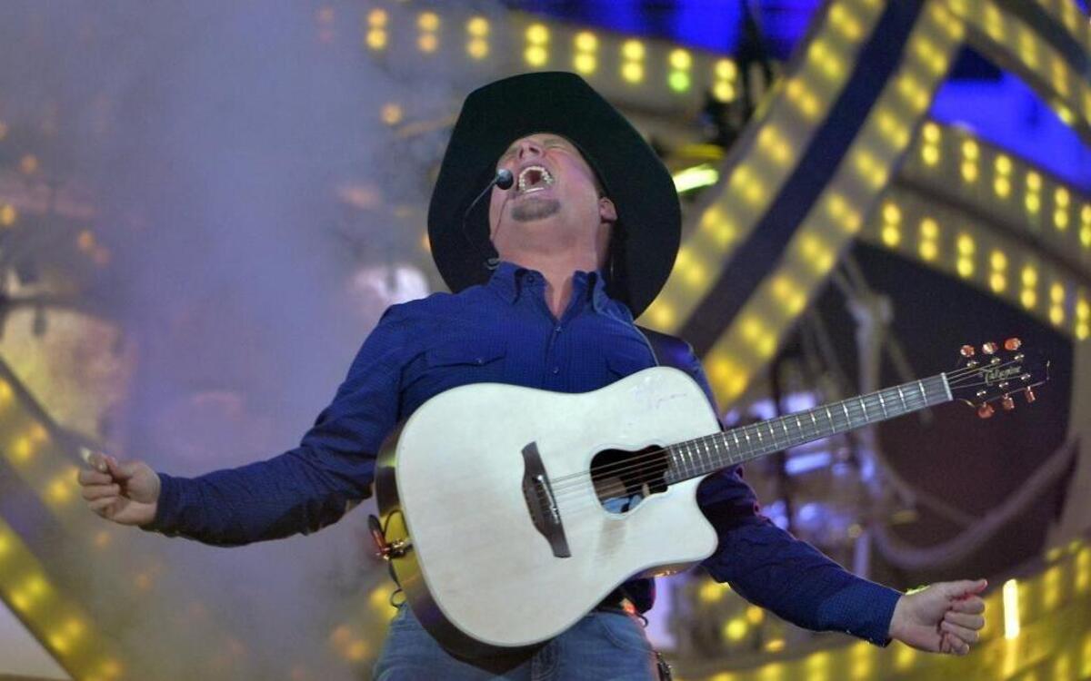 Garth Brooks performs during The Garth Brooks World Tour at the Save Mart Center on Friday, September 23, 2016, in Fresno. Brooks will perform a three-night, four-show stop in Fresno.