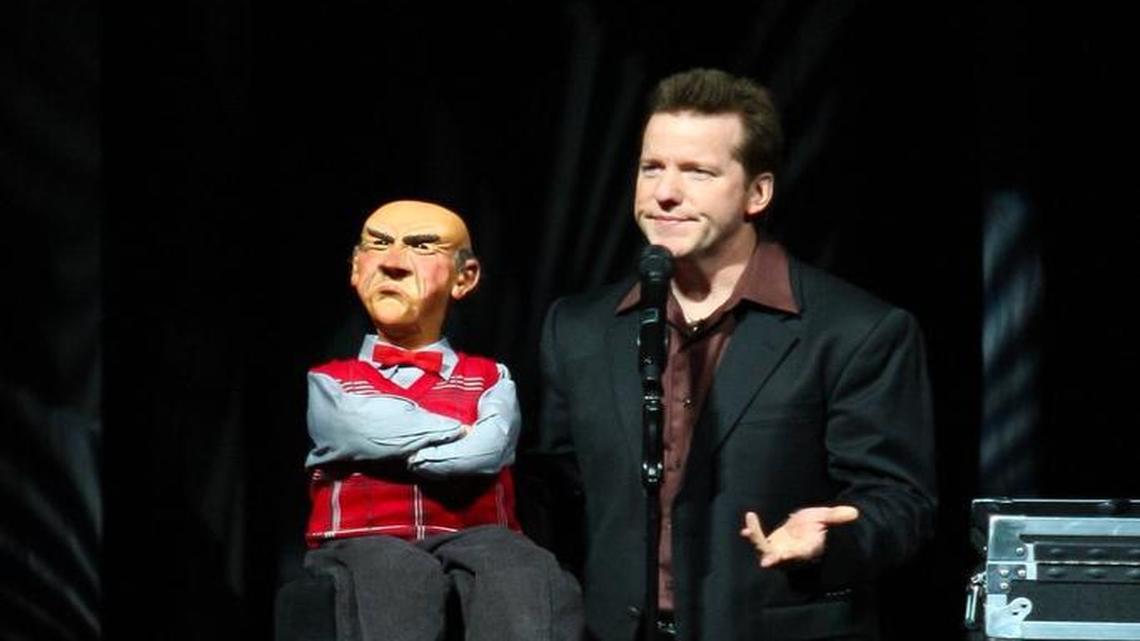 Comedian Jeff Dunham performs with Walter for the audience at the Save Mart Center in 2011. Dunham returns to the area on his Perfectly Unbalanced tour next March.