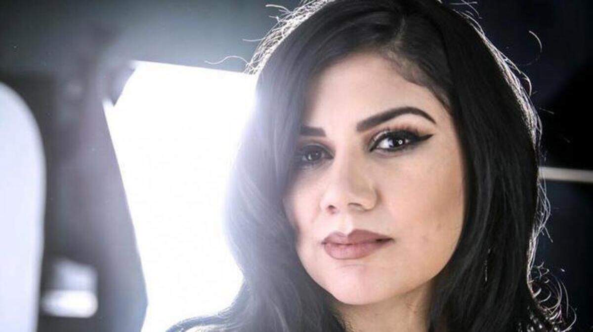 Trish Toledo performs her “souldies” music July 5, 2019 at Fulton 55, in Fresno, CA.