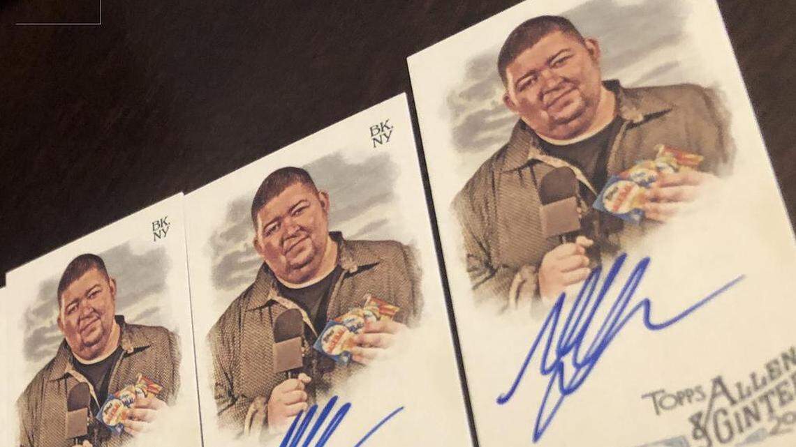 Mike Osegueda, host of Yahoo! Sports “Old Baseball Cards,” has in own baseball card. He is part of Topps 2019 Allen and Ginter set, which was released July 17, 2019.