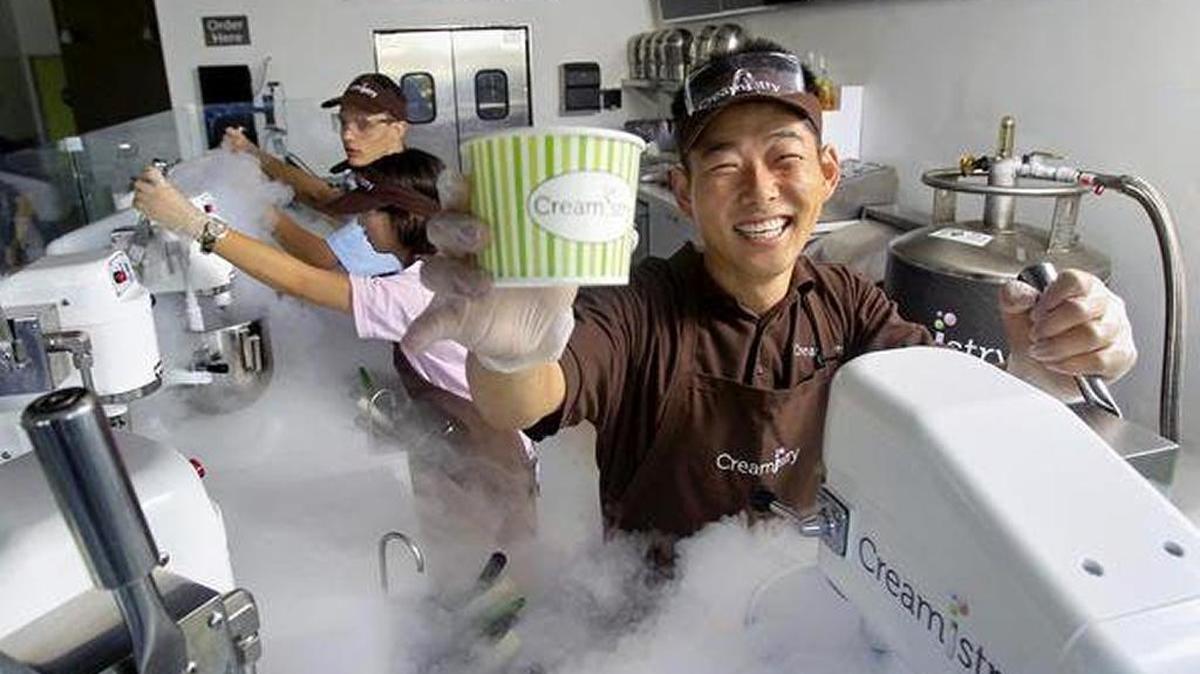 Clovis is getting a Creamistry, an ice cream shop that flash freezes ice cream in front of customers using liquid nitrogen at -321 degrees Fahrenheit.