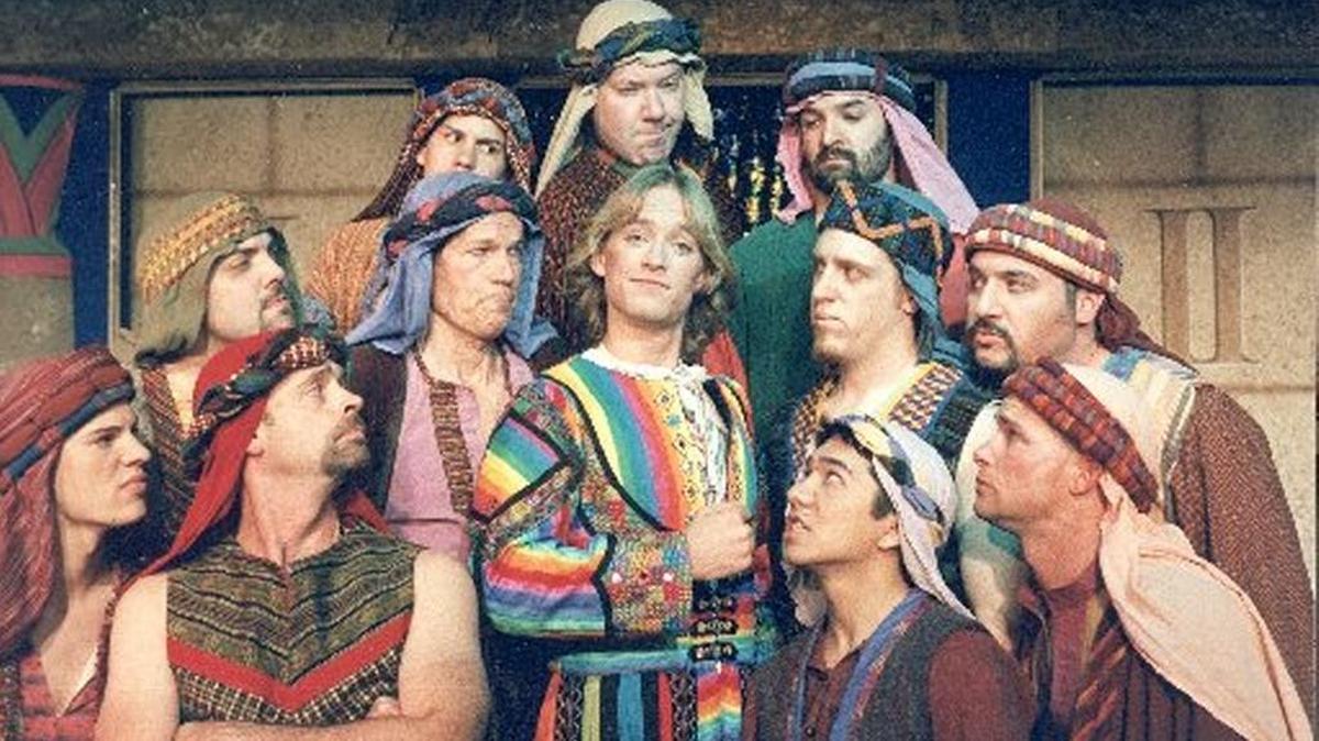 Joseph and his brothers in the 2002 Good Company Players production of ‘Joseph and the Amazing Technicolor Dreamcoat.’
