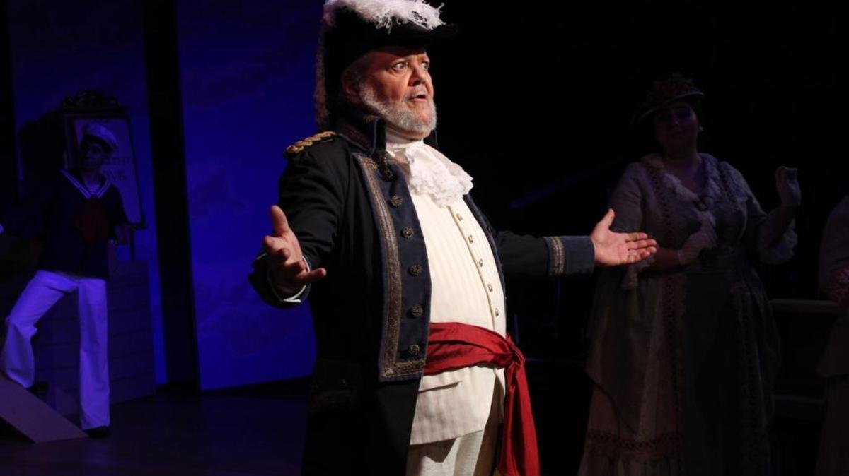 Jeff Dinmore, who plays Sir Joseph Porter in the Good Company Players production of “H.M.S. Pinafore,” is a standout at the 2nd Space Theatre.