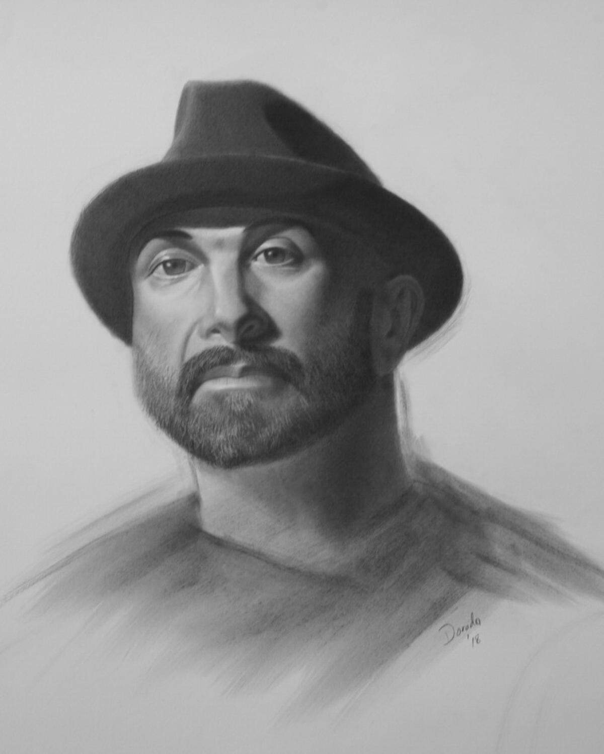 Kenneth Chacón, pencil drawing