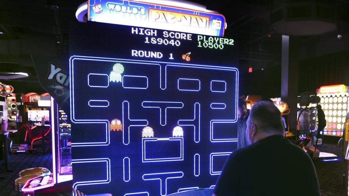 A giant Pac-Man game at Dave & Buster’s in Fresno. San Luis Obispo County residents would like the chain to open a location in Atascadero, on vacant property owned by Wal-Mart.