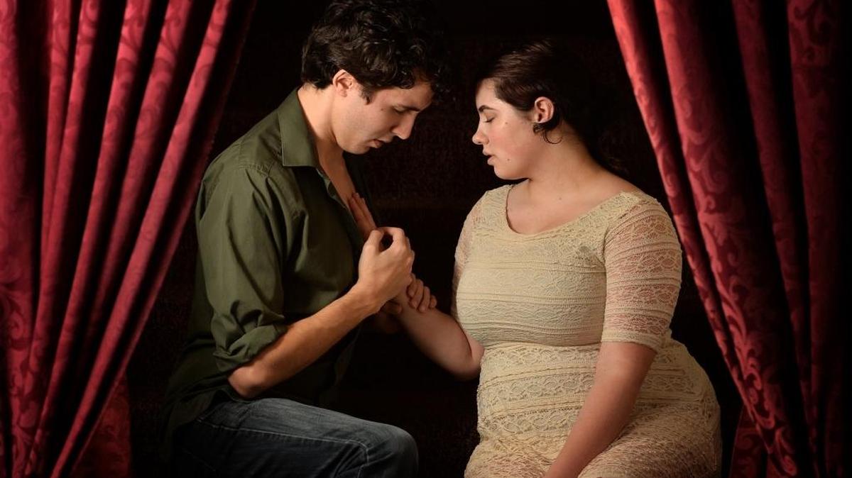Kayla Weber, 21, right, of Madera, plays Juliet in Theatre Ventoux’s production of “Romeo and Juliet” and Ophelia in “Hamlet” while Broderic Beard, 23, of Fresno, plays Romeo in “Romeo and Juliet” and Hamlet in “Hamlet” in repertory (alternating performances from night to night) at The Fresno Soap Co. in April.