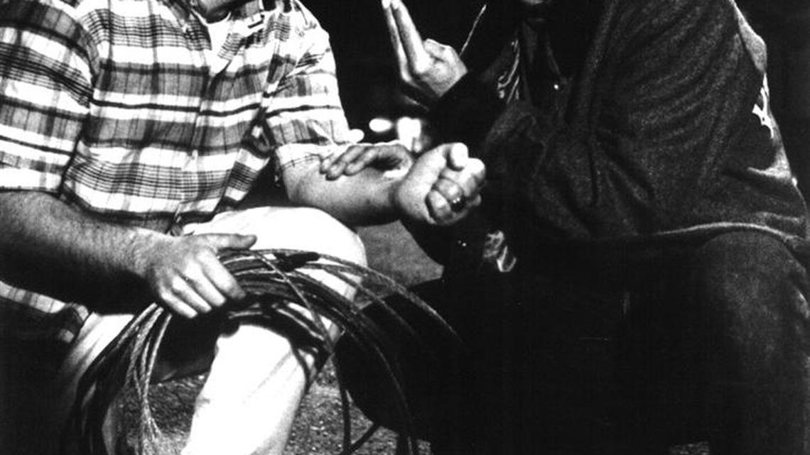 Richard Dreyfuss, left, and Bo Hopkins starred in “American Graffiti.” The movie will be screened on May 3 at Visalia Fox Theatre.