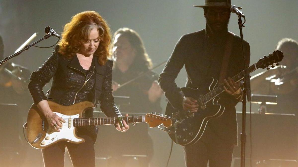 Bonnie Raitt, seen here at the 2016 Grammy Awards, will perform in Fresno Feb. 21 at Warnors Theatre.
