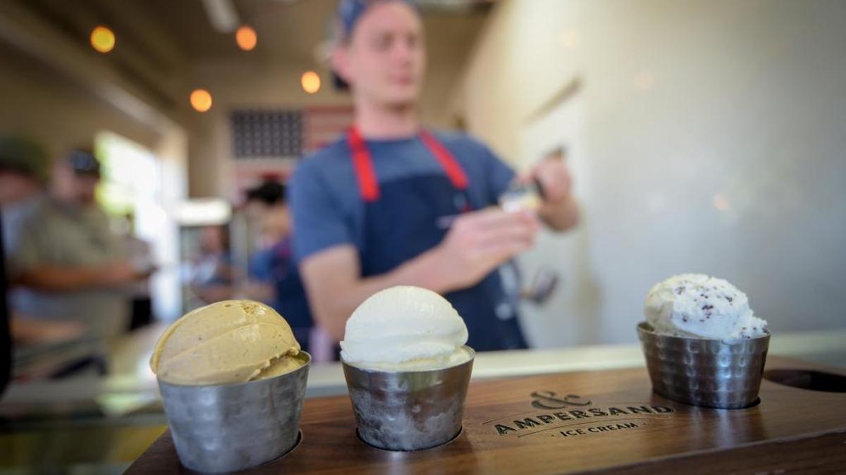 Ampersand Ice Cream, across Echo Avenue from Fresno High School, will celebrate its two-year anniversary with a block party today.
