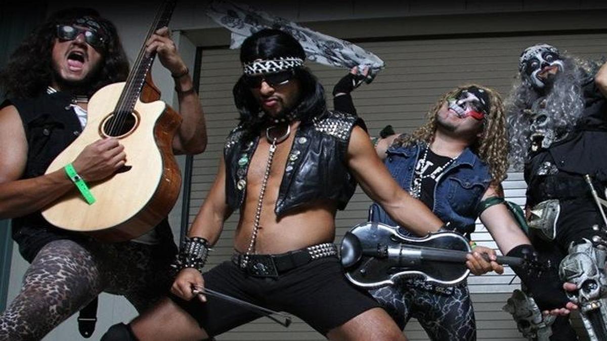 Metalachi, the heavy metal mariachi band, plays tributes to classic rock greats tonight at Hanford Fox Theatre.