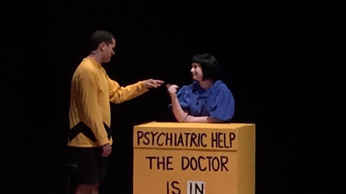Dallin Salway and Mary Bouton star in the CenterStage Clovis Community Theatre production of ‘You’re a Good Man, Charlie Brown,’ opening Thursday, July 28, 2016.