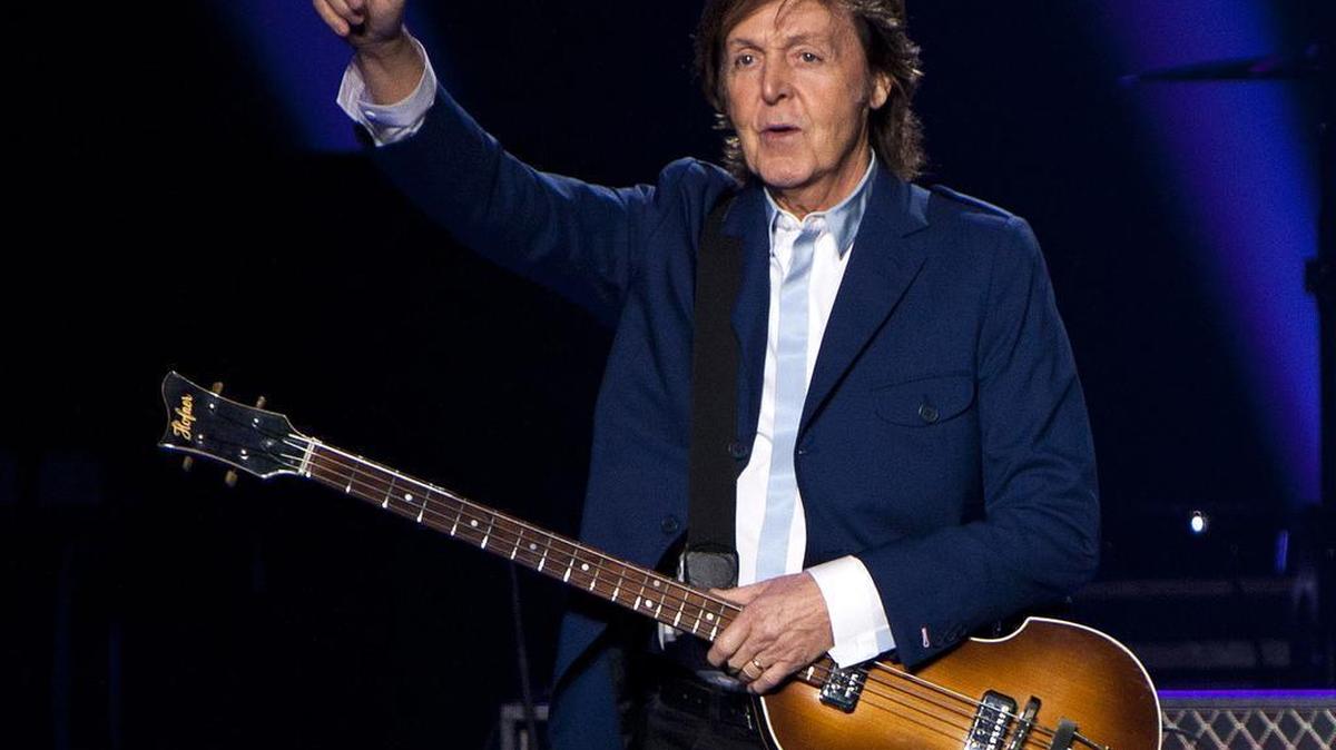In this October 2014 file photo, Paul McCartney performs in Atlanta. McCartney is scheduled to perform April 13 at Save Mart Center in Fresno.