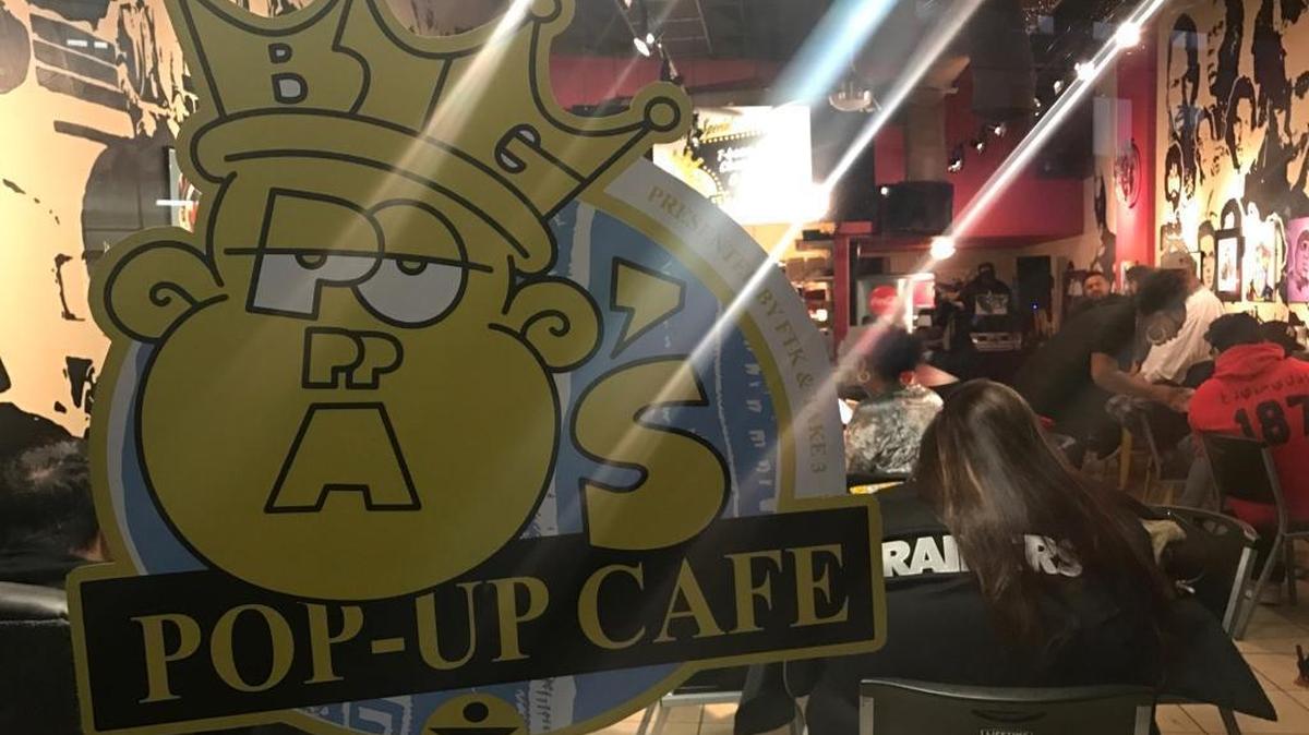 Big Poppa’s, a pop-up cafe honoring the late rapper Notorious B.I.G., opened early Thursday, March 9, 2017 at Take3 Burgers on Fulton Mall in downtown Fresno.