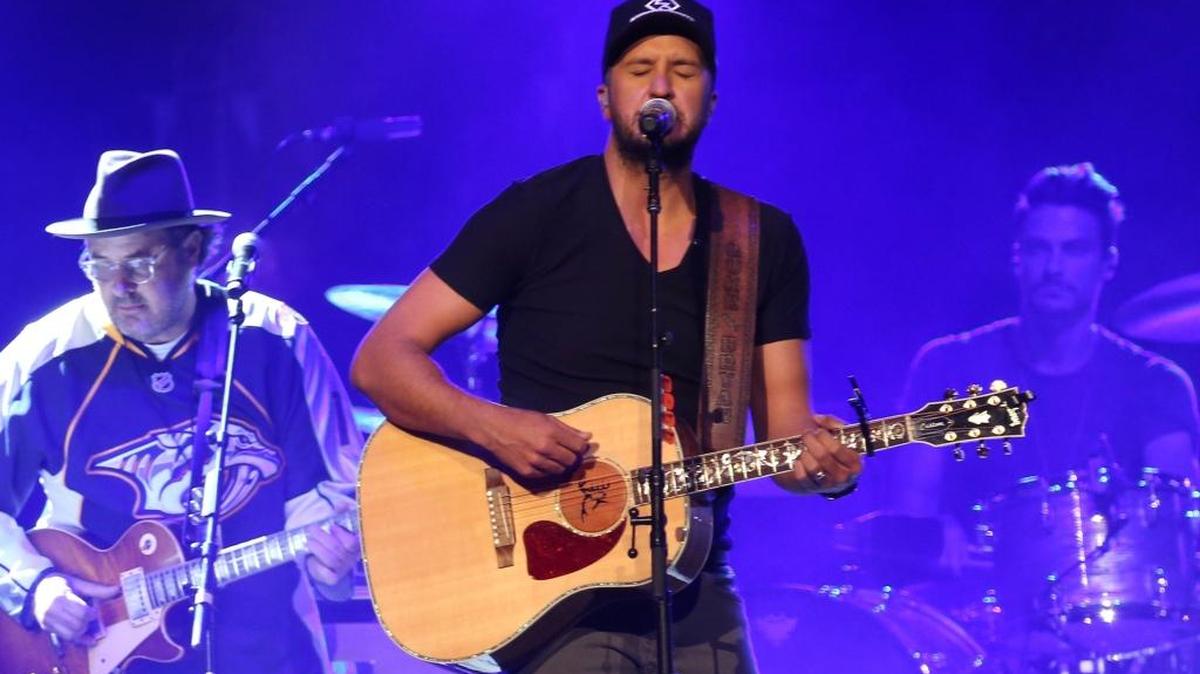 Luke Bryan, seen here performing at the All for the Hall benefit concert at Bridgestone Arena in Nashville, Tenn., will play April 30 at Save Mart Center in Fresno.