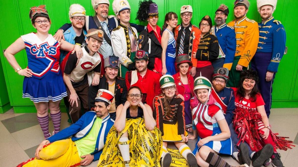 Chicago’s 20-plus piece mock marching band Mucca Pazza plays an all-age show, Monday, April 3 at Odd Fellows Hall in Visalia.