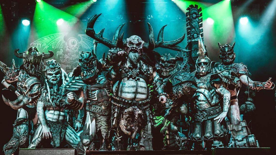 Costumed metal band Gwar performs Oct. 23 at Tiogae Sequoia in Fresno, CA.
