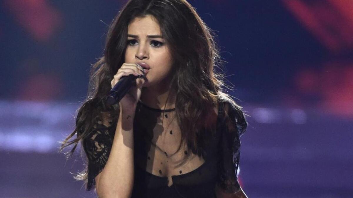 Selena Gomez performs at WE Day California at the Forum on Thursday, April 7, 2016, in Inglewood, Calif. The singer brings her “Revival” tour Sunday,. May 8 to the Save Mart Center. (Photo by Chris Pizzello/Invision/AP)