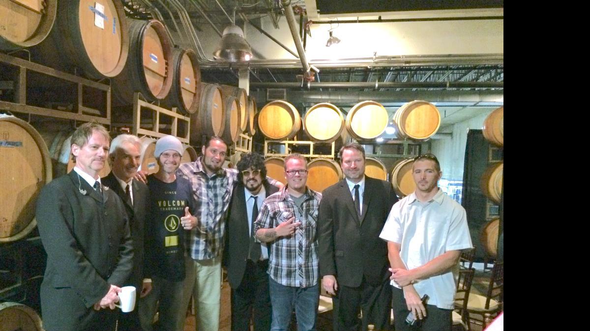 
South Valley band Ryan Dean and the Bricktops pose with Billy Bob Thornton and the Boxmasters. The band opened for Thornton earlier this month. 
